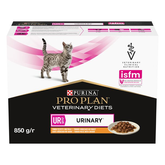 Вологий корм Purina Pro Plan Veterinary Diets UR Urinary для котів при сечокам'яній хворобі з куркою 30х85г | Зображення 1