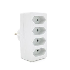 Розетка 4-х месная без заземления SQ-ZDB01/4.4x2.5A(10A) 250V~Max, 2300W, White