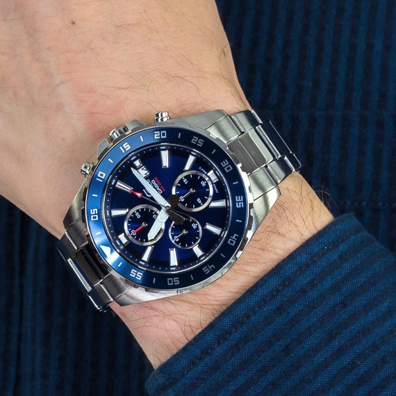 Часы наручные мужские кварцевые на стальном браслете Оригинал Casio Edifice EFR-568D-2AVUEF | Зображення 5