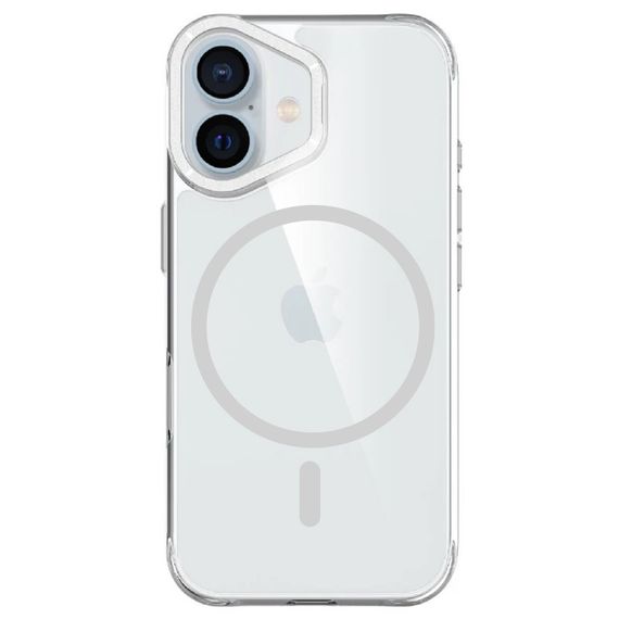 Чехол TPU Space Case Apex with MagSafe для Apple iPhone 16 (6.1") Silver | Зображення 1