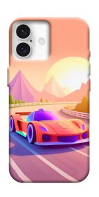 Чохол з картинкою Машинка на заході сонця для Apple iPhone 16 (6.1")