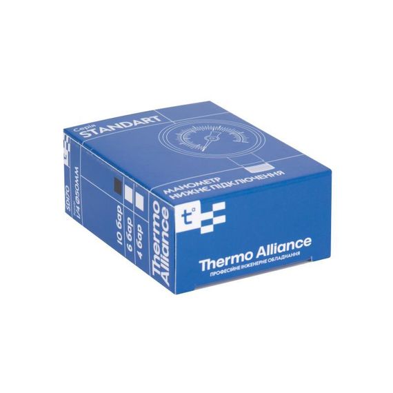 Манометр Thermo Alliance Standart 10 барів 1/4", нижнє під'єднання SD17010B | Зображення 7