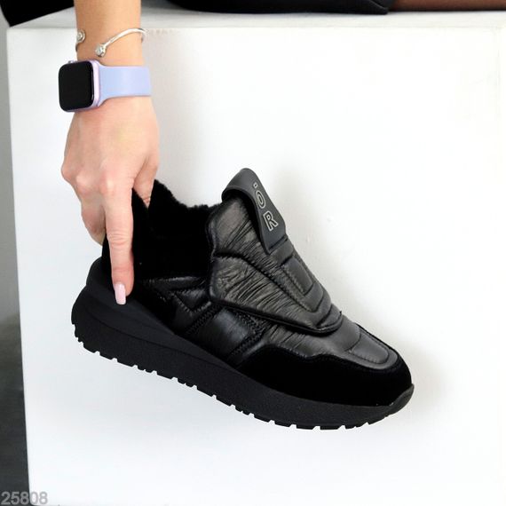 Ультра модні чорні зимові кросівки дутики лімітована колекція 41