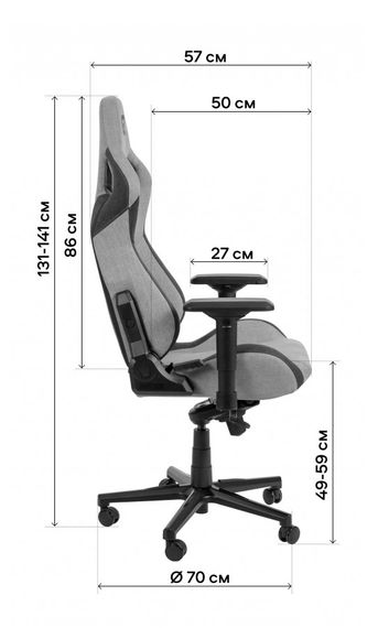 Кресло геймерское GT RACER X-8005 Light blueBlack | Зображення 9