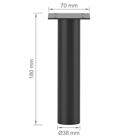 Ножка из металла (1405) H=180mm | Зображення 2