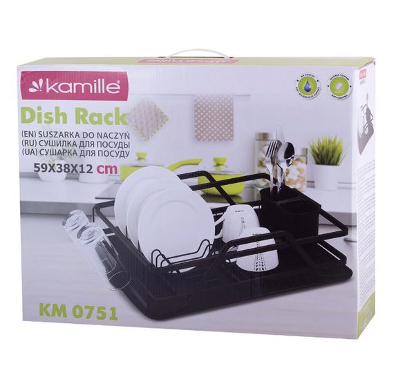 Сушилка для посуды 59х38х13 см Kamille KM-0751 | Зображення 6