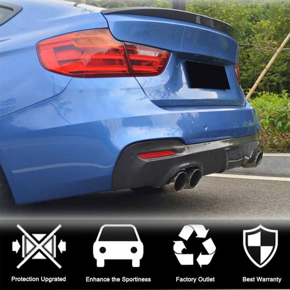 Дифузор заднього бампера V3 (для F34 M-Sport, Карбон) для BMW 3 серія F-30/31/34 2012-2019 рр | Зображення 1