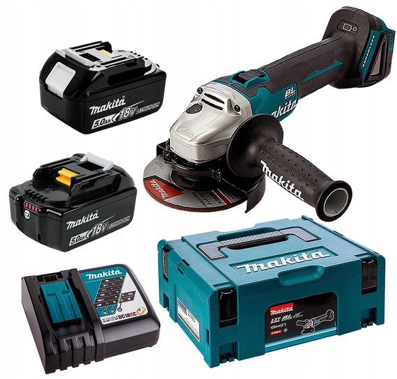 Шліфмашина кутова акумуляторна Makita DGA504RTJ (125 мм, 8500 об/хв, BL, LXT)