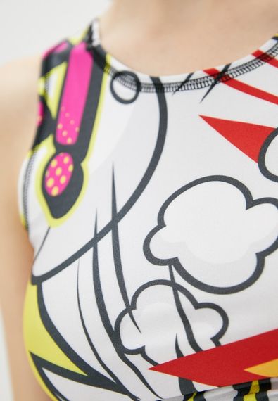 Спортивный топ 4Profi без рукавов c принтом "Комиксы" размер L бифлекс 16503 | Зображення 6