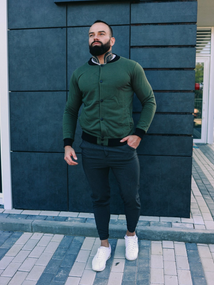 Бомбер ґудзик хакі S XL