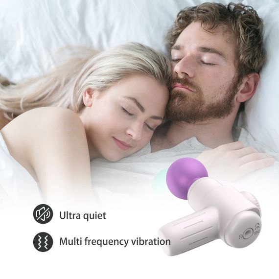 Міні-масажер Every Night Toys Candice біло-фіолетовий, 10 режимів вібрації sexstyle | Зображення 1