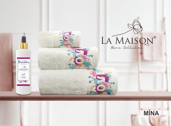 Подарунковий набір рушників La Maison, 3 шт. з ароматом Mina | Зображення 1
