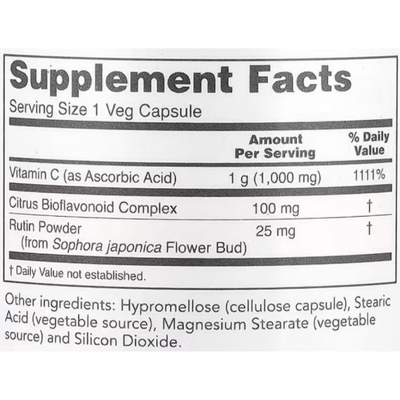 Вітамін C Protocol for Life Balance C-1000 Caps with Bioflavonoids & Rutin 120 Veg Caps | Зображення 1