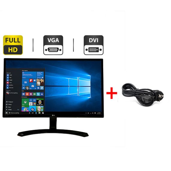 Монитор Б-класс LG 24MP58VQ-P / 24" (1920x1080) IPS / VGA, DVI, HDMI б/у + Подарок  Кабель питания