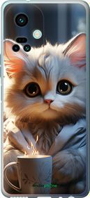 Чохол на Tecno Camon 19 Pro (CI8n) Білий кіт "5646u-2766-2448"
