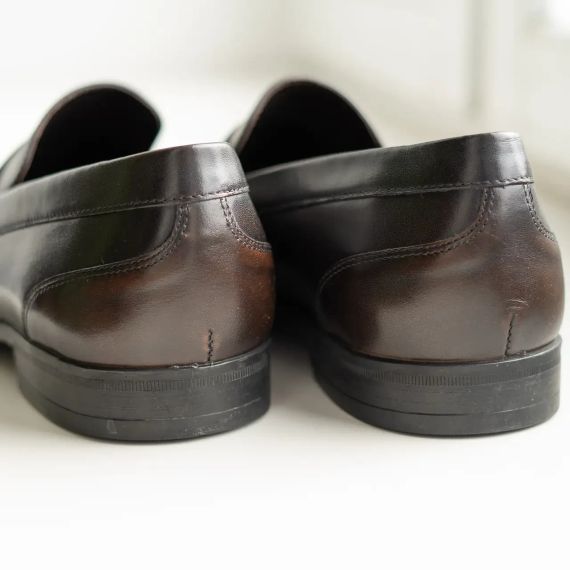 Шкіряні туфлі лофери, коричневі 41 розмір | Зображення 6