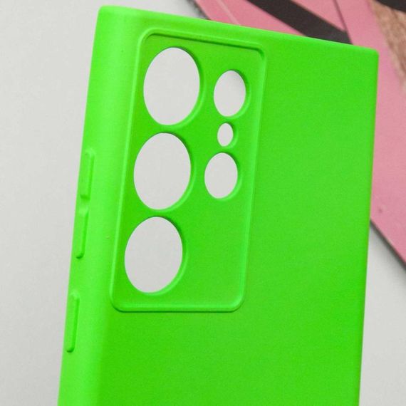 Чохол TPU GETMAN Liquid Silk Full Camera для Samsung Galaxy S24 Ultra Салатовий / Neon Green | Зображення 4