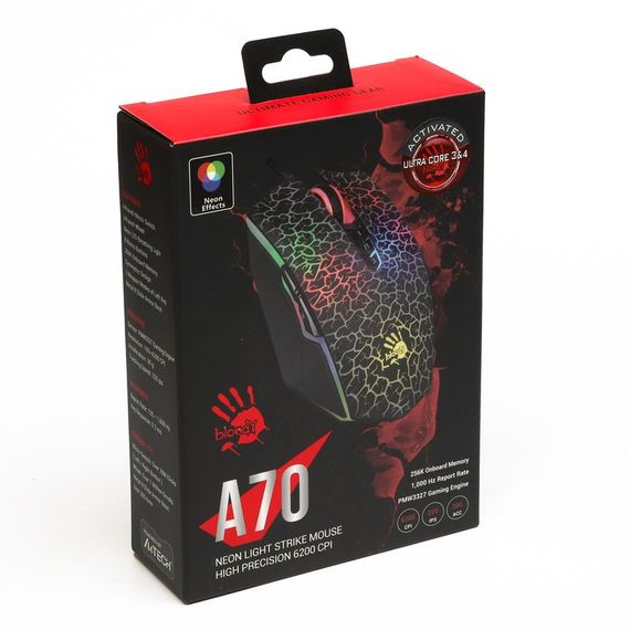 Миша ігрова A4-Tech Bloody A70 Activated, Blazing Gaming, металеві ніжки, чорна | Зображення 5