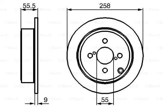 Диск гальмівний TOYOTA COROLLA, BOSCH (0986479086) | Зображення 4