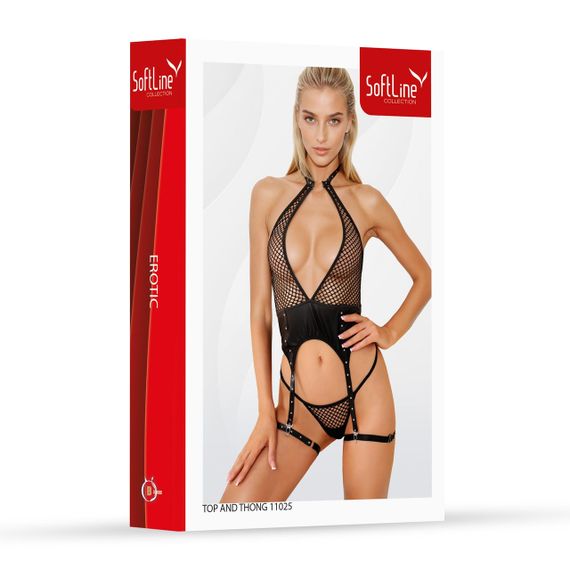 Комплект білизни - Set top and thong 11025, black - XL Sex Aura | Зображення 2