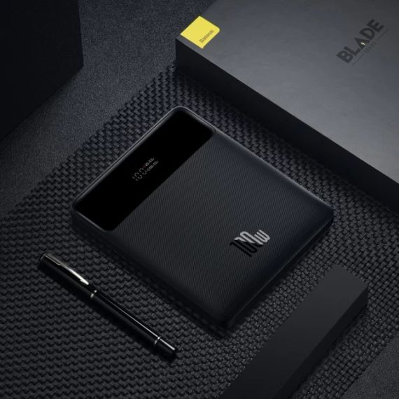 Портативное зарядное устройство Baseus Blade Digital Display 20000 mAh PD 100W Black | Зображення 4