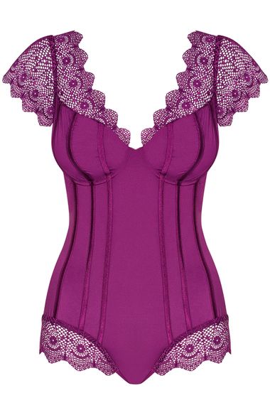 Боди Obsessive Moketta Фиолетовый S/M | Зображення 2
