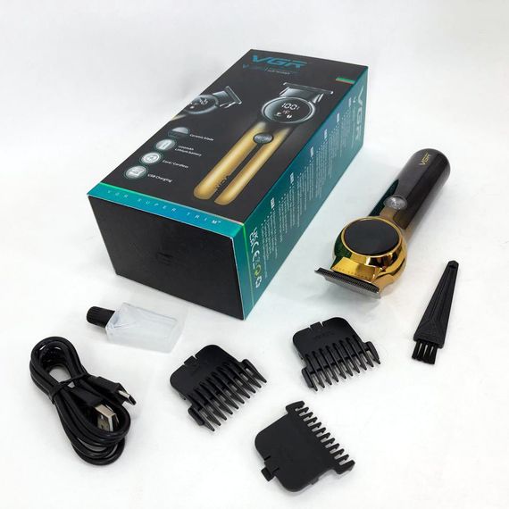 Электрическая машинка для стрижки с насадками VGR, Профессиональная машинка для стрижки с насадками DH-23 | Зображення 6