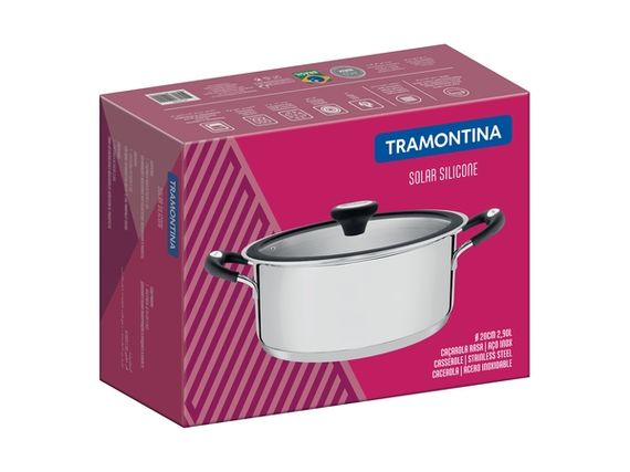 Каструля TRAMONTINA Solar silicone (2.8 л) 20 см (62123/203) | Зображення 1