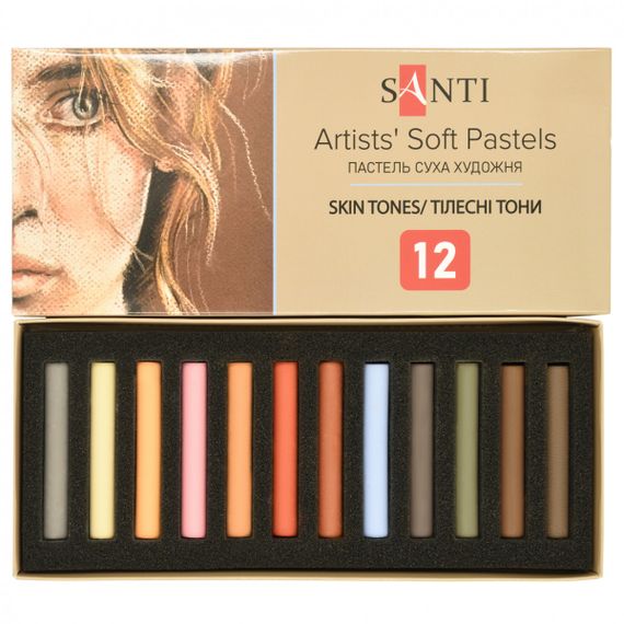 Пастель суха Santi Grey Tones 353697 12 кольорів