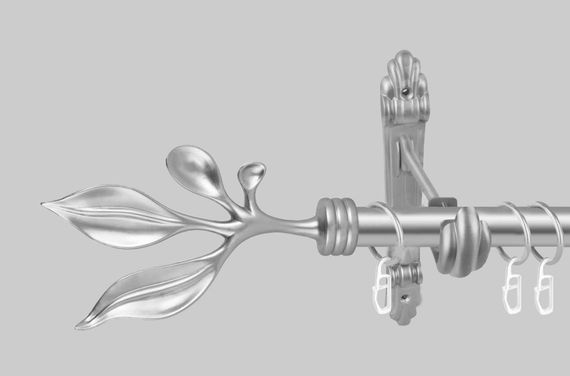 Карниз для штор однорядний металевий 25 мм, Боваро Сатин Ретро 160 див.