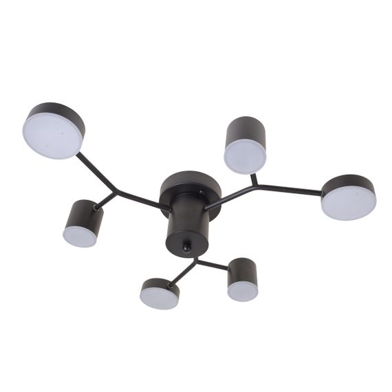 Люстра потолочная в спальню LED 42W WW+NW+CW BK (BR-01 634C/6)