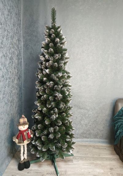 Ялинка Лідія з білими кінчиками, конусна 2,00 м.