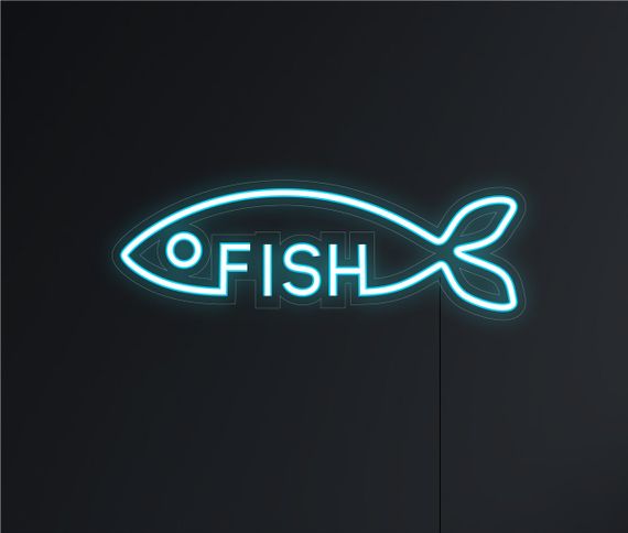 Неонова вивіска Fish 470х160 acr-n000040 | Зображення 1