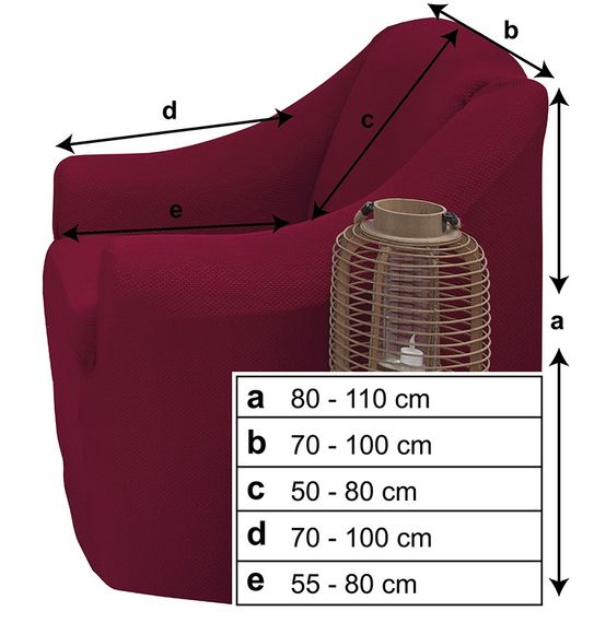 Комплект чохлів на диван і крісла плюшевий Venera DVM15-321 "Soft sofa set" Бордовий, 3 предмета | Зображення 5
