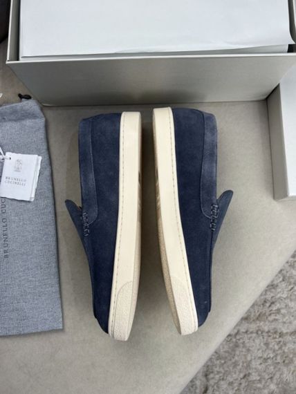 Мокасини Brunello Cucinelli Gray Purple темно-сірі ob422 | Зображення 4