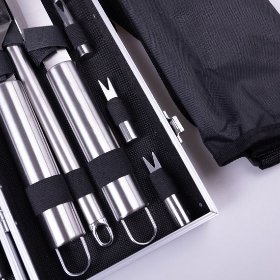 Набір аксесуарів для барбекю, мангала, гриля 19 предметів 42х14х7.5 см в кейсі | Зображення 8