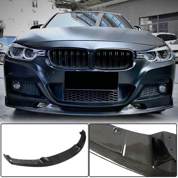 Накладка на передній бампер Lip Mad-Style (для F30 M-Sport, Карбон) для BMW 3 серія F-30/31/34 2012-2019 рр