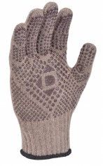 Рукавички 5702 трикотаж з малюнком ПВХ р.10(XL) клас 10 коричневий Універсал D ДКГ