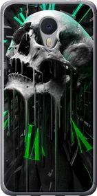 Чехол на Meizu M3 Note Череп-часы "4100u-256-17620"