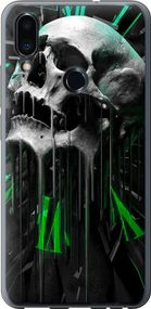 Чехол на Meizu Note 9 Череп-часы "4100u-1689-17620"