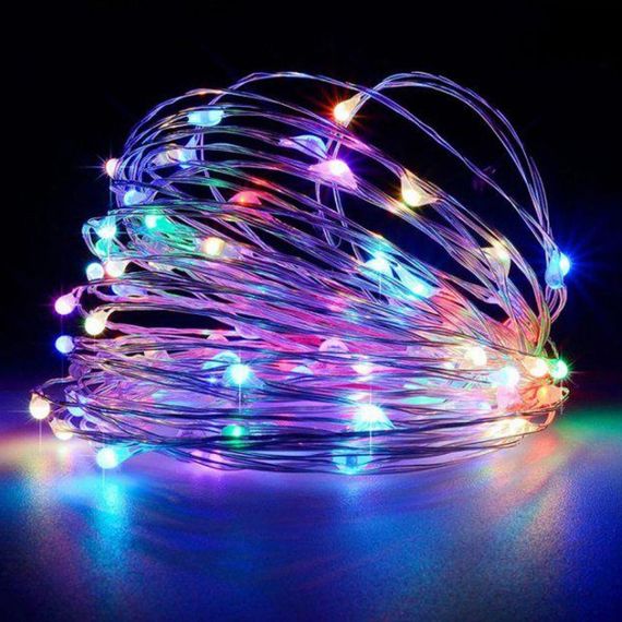 Гирлянда "Роса" 10м, на батарейках (3хАА), Royalstar, Разноцветный / Светодиодная новогодняя гирлянда | Зображення 9