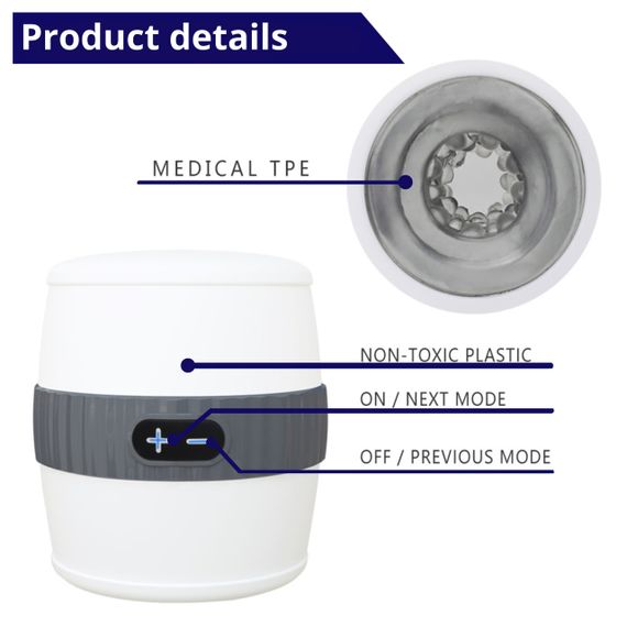 Мастурбатор - Erospace Men’s Play Vibrating Male Masturbator B3 Sex Aura | Зображення 4