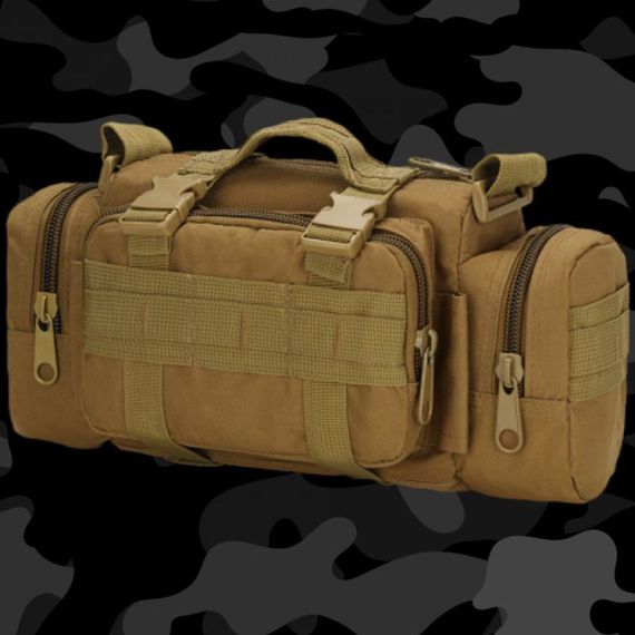 Сумка - підсумк тактична поясна Tactical військова, сумка нагрудна з ременем на плече 5 літрів кордура | Зображення 4