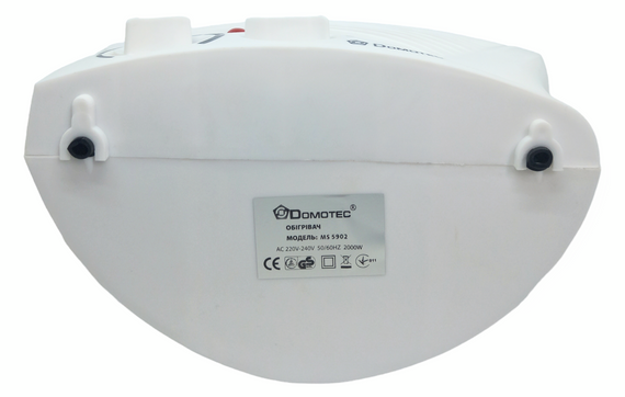 Тепловентилятор дуйчик нагрівач електрообігрівач 2000 Вт Domotec MS 5902 дуйка дуйчик | Зображення 2