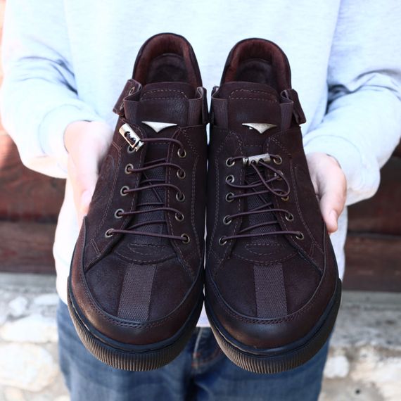 Нубукові теплі коричневі кеди | Зображення 3