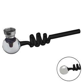 Трубка Спіральна Скло "Herb Pipe Black"