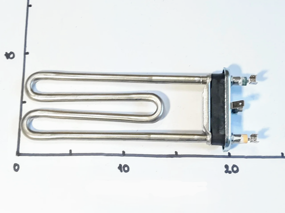 Тэн 2000W L-190 для стиральной машины Indesit без отверстия под термодатчик (Kawai Китай) | Зображення 1