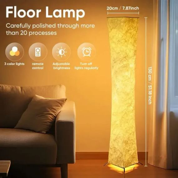 Напольная лампа с пультом дистанционного управления,20×20×130 см | Зображення 3