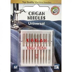 Голки швейні універсальні ORGAN №110 для побутових швейних машин блістерна упаковка 10 штук (6500)