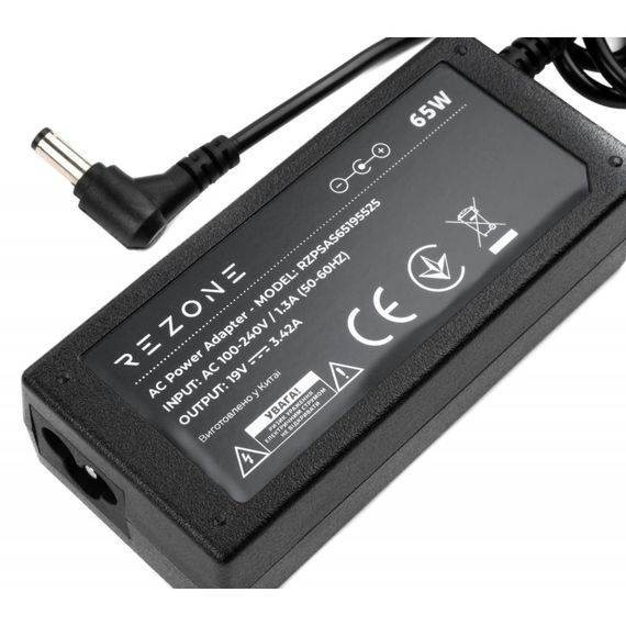 Блок живлення до ноутбуку Rezone ASUS 65W 19V 3,42A 5.5*2.5 (RZPSAS65195525) | Зображення 2